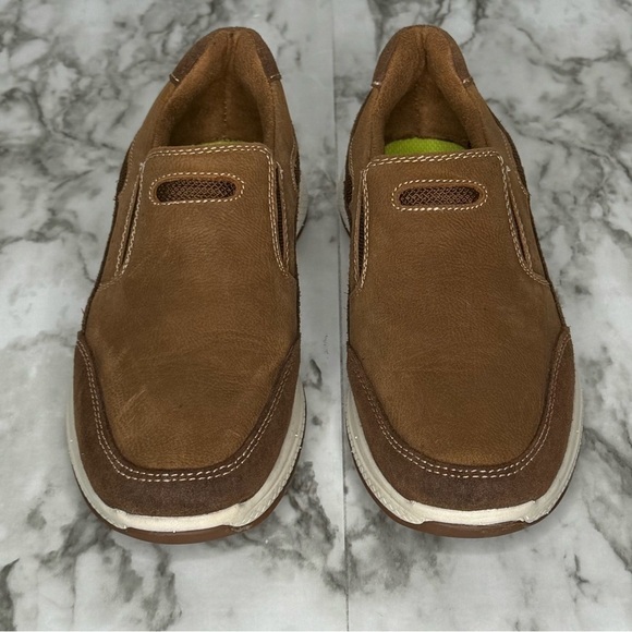 Florsheim Great Lakes Jr. Boys‎ Moc Toe Slip-on Sneakers- Sz 2M - Picture 2 of 8